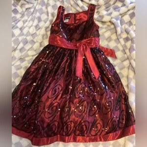 Black and red formal dress